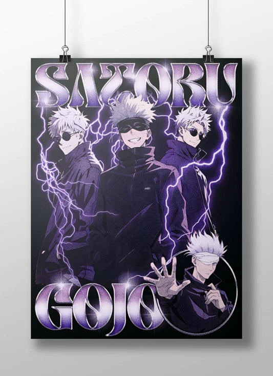 Satoru Gojo from Jujutsu Kaisen Main Subject: Satoru Gojo from Jujutsu Kaisen Matte BoizzBoard rigid print — Anime wall art