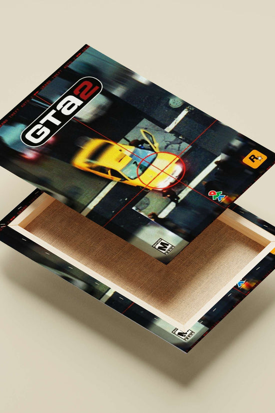Grand Theft Auto 2 Urban Grit Digital Collage Poster – Retro Gaming Decor