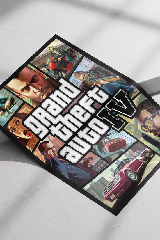 Michael De Santa Urban Gritty Digital Collage Poster – Grand Theft Auto Iv Gaming Wall