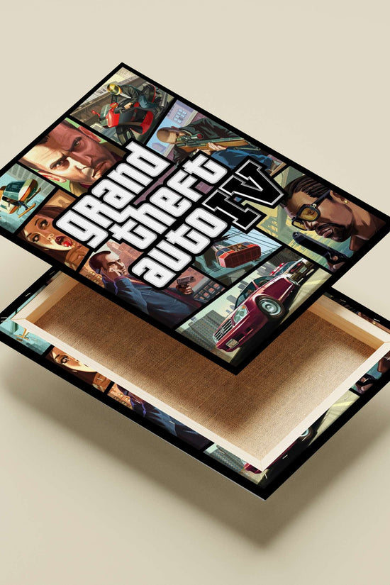 Michael De Santa Urban Gritty Digital Collage Poster – Grand Theft Auto Iv Gaming Wall