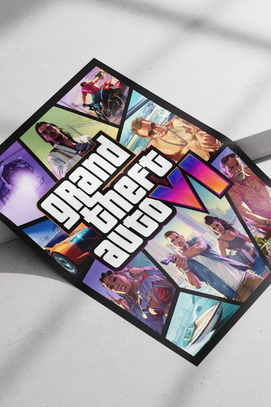 Grand Theft Auto VI promotional poster Grand Theft Auto Vi Urban Adventure Digital Collage Poster