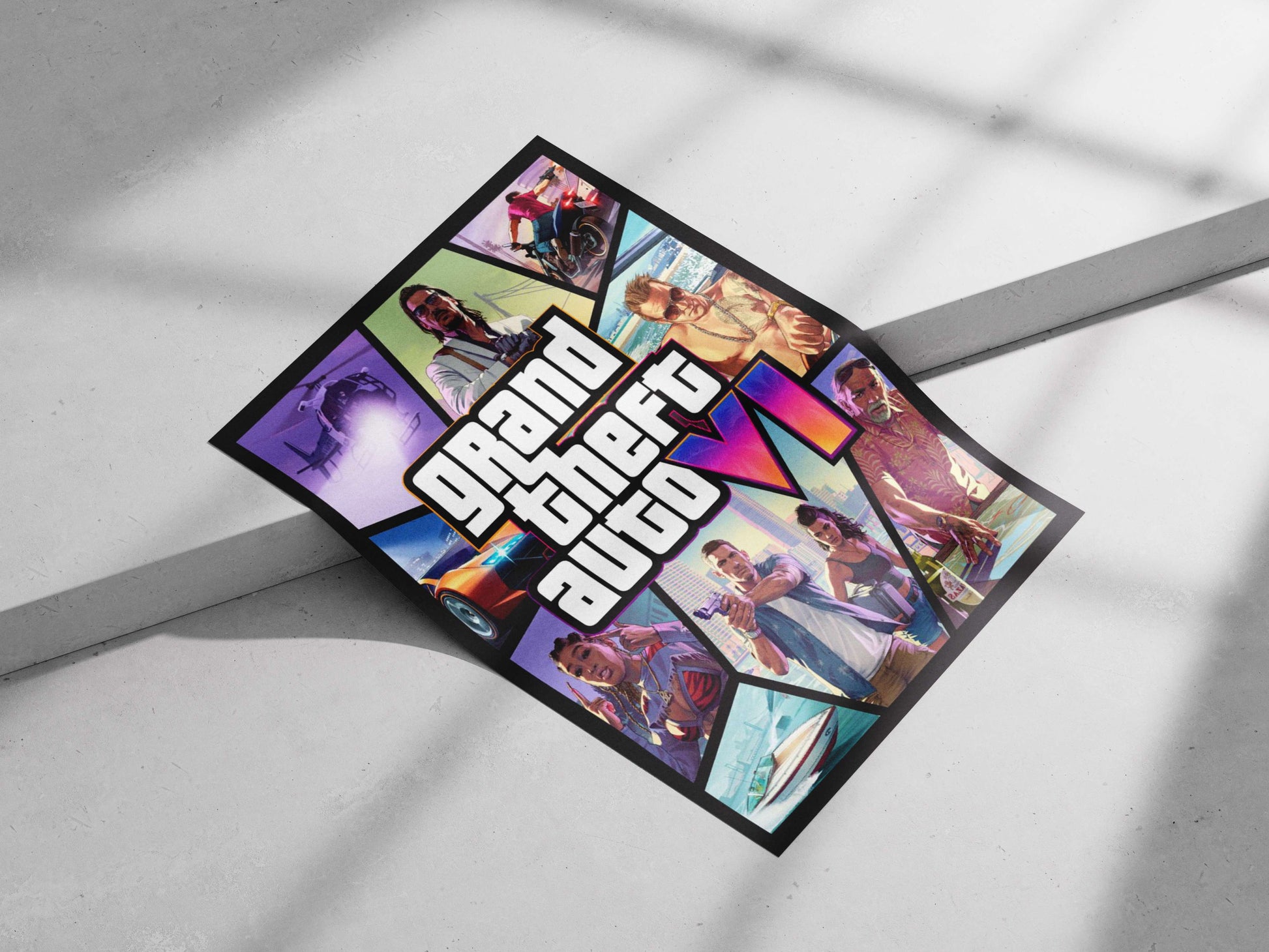 Grand Theft Auto VI promotional poster Grand Theft Auto Vi Urban Adventure Digital Collage Poster