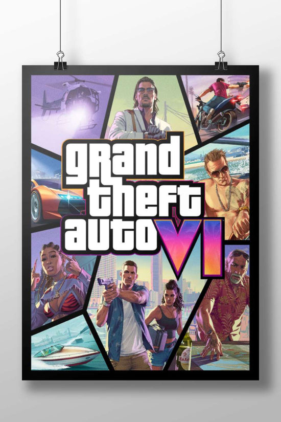Grand Theft Auto VI promotional poster Grand Theft Auto Vi Urban Adventure Digital Collage Poster