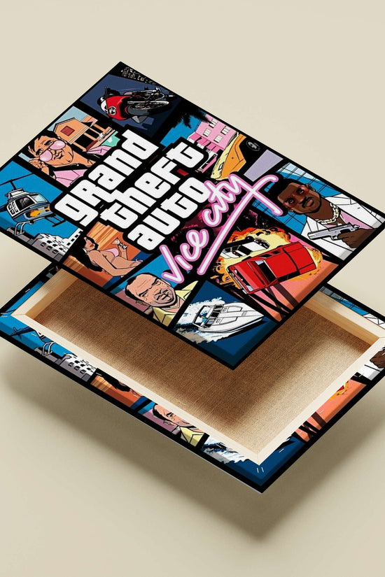 Grand Theft Auto: Vice City Collage Urban Chaos Digital Art Poster – Miami Night Life