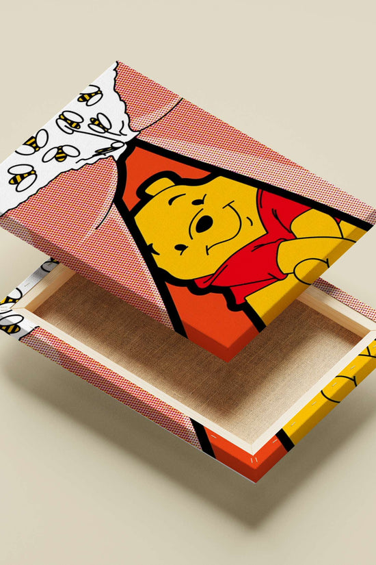 Winnie The Pooh Thoughtful Bee Theme Comic Book Poster – Vintage Cartoon Print