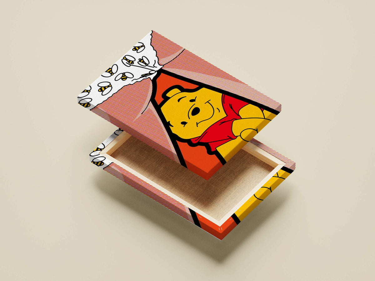Winnie The Pooh Thoughtful Bee Theme Comic Book Poster – Vintage Cartoon Print