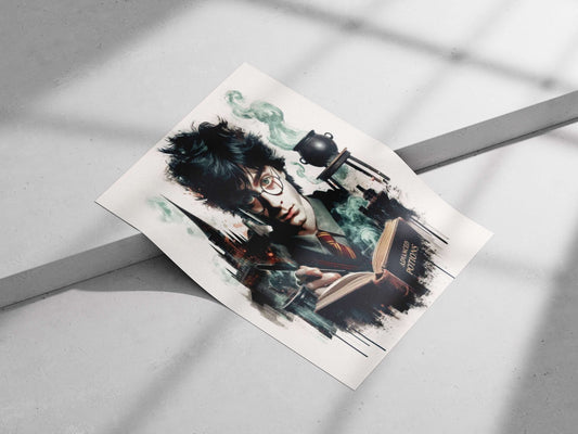 Harry Potter (Harry Potter franchise) Main Subject: Harry Potter (Harry Potter franchise) Matte poster print — Superhero