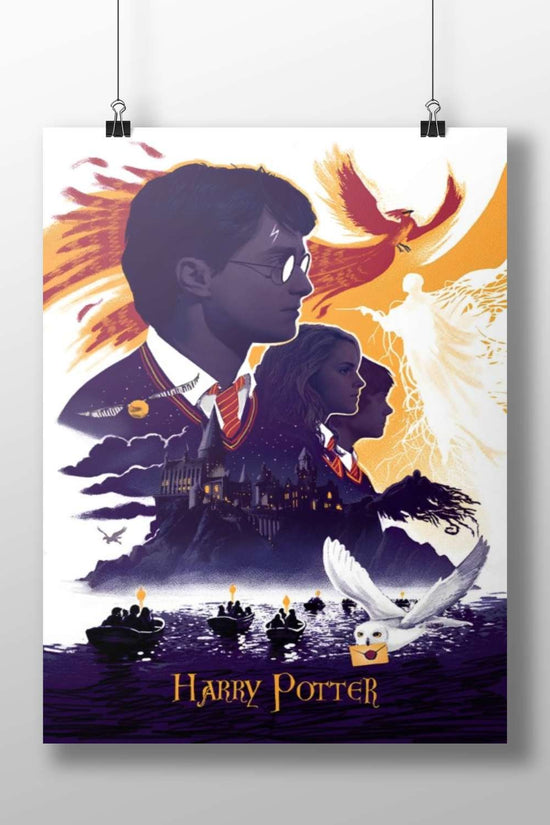 Harry Potter, Hermione Granger, and Ron Weasley from the Harry Potter franchise Main Subject: Harry Potter, Hermione