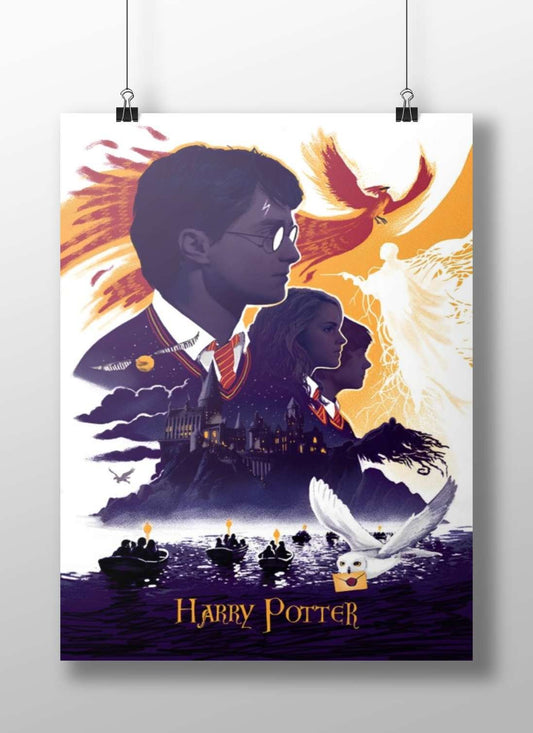 Harry Potter, Hermione Granger, and Ron Weasley from the Harry Potter franchise Main Subject: Harry Potter, Hermione