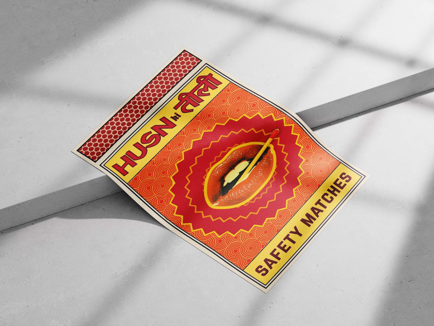 Jhoom (2008) Husn Ki Toili Vintage Safety Matches Sensual Bollywood Poster – Retro Indian Design