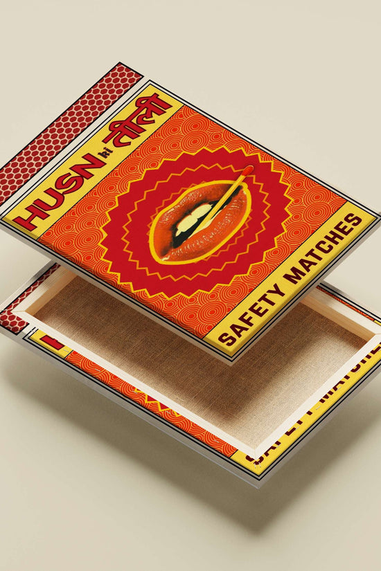 Jhoom (2008) Husn Ki Toili Vintage Safety Matches Sensual Bollywood Poster – Retro Indian Design