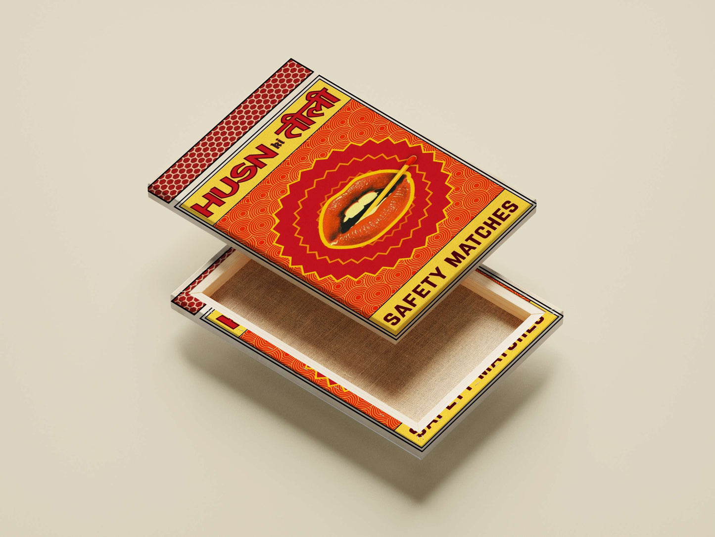 Jhoom (2008) Husn Ki Toili Vintage Safety Matches Sensual Bollywood Poster – Retro Indian Design