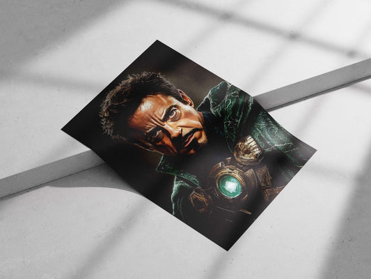 Tony Stark (Iron Man) from Marvel Comics Main Subject: Tony Stark (Iron Man) from Marvel Comics Matte poster print —