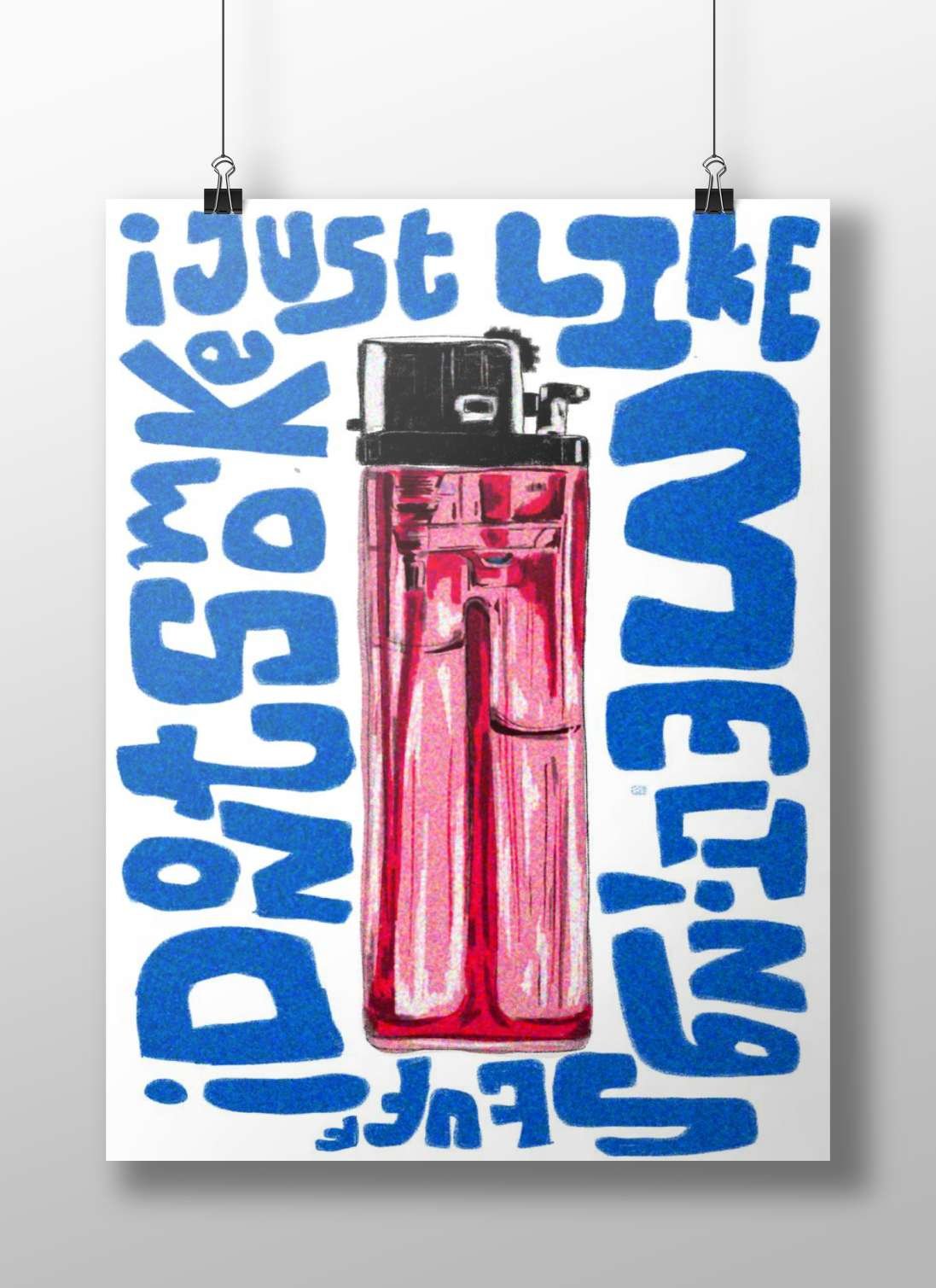 Pink Disposable Lighter Main Subject: Pink Disposable Lighter Matte BoizzBoard rigid print — Art wall art India | PosterBoizz