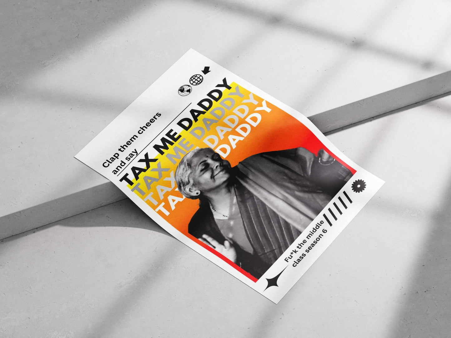 TAX ME DADDY slogan Main Subject: TAX ME DADDY slogan Matte poster print — Quotes wall art India | PosterBoizz