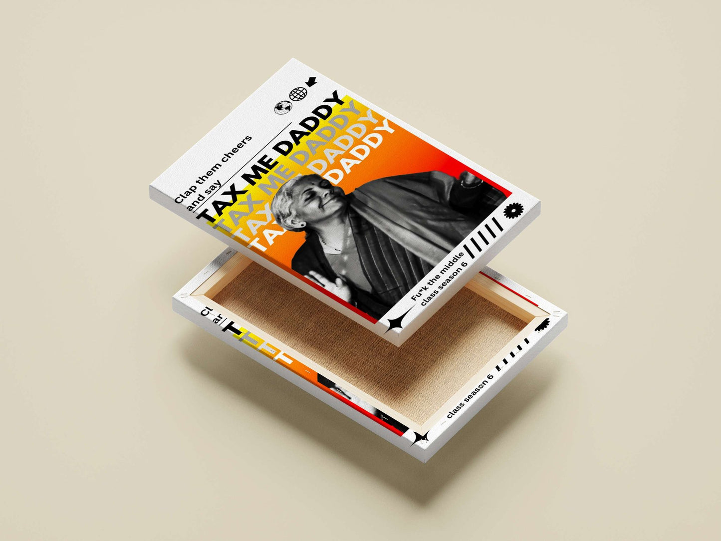 TAX ME DADDY slogan Main Subject: TAX ME DADDY slogan Canvas wall art — Quotes wall art India | PosterBoizz
