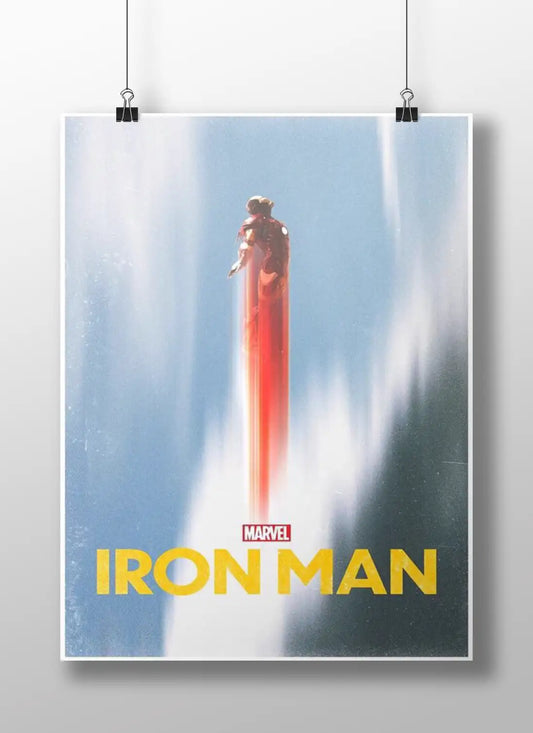 Tony Stark Taking Flight Poster | Classic MCU Iron Man Armor Art Decor