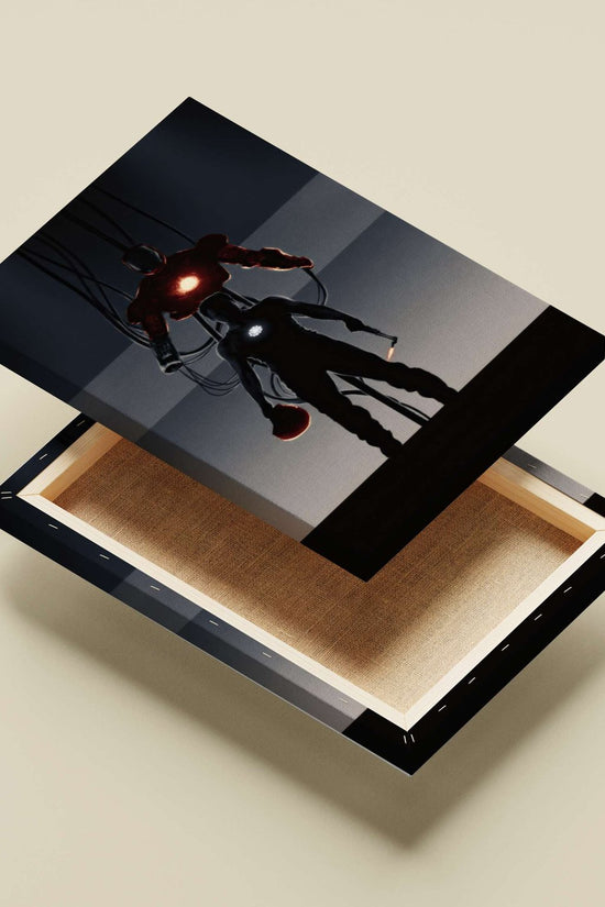 Tony Stark and Iron Man (Marvel) Main Subject: Tony Stark and Iron Man (Marvel) Canvas wall art — Hollywood wall art India |