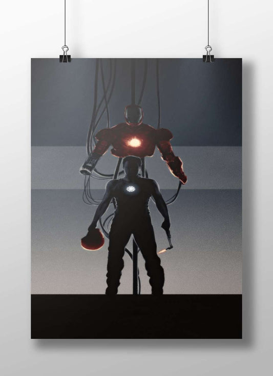 Tony Stark and Iron Man (Marvel) Main Subject: Tony Stark and Iron Man (Marvel) Matte BoizzBoard rigid print — Hollywood