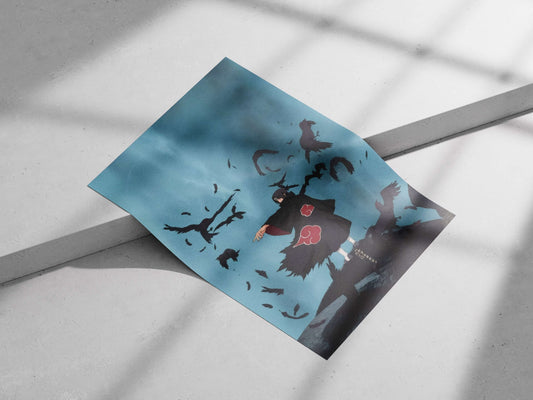 Itachi Uchiha from Naruto franchise Main Subject: Itachi Uchiha from Naruto franchise Matte poster print — Anime wall art