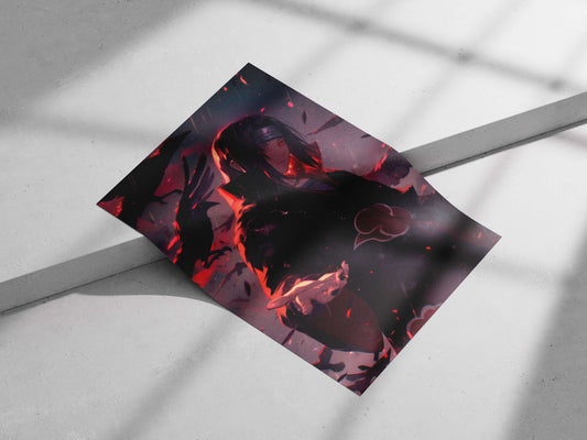 Itachi Uchiha from Naruto Main Subject: Itachi Uchiha from Naruto Matte poster print — Anime wall art India | PosterBoizz