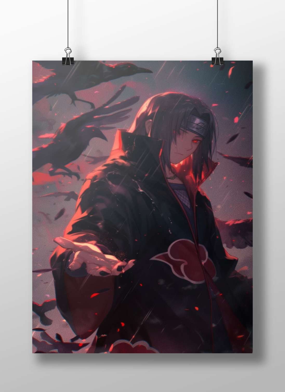 Itachi Uchiha from Naruto Main Subject: Itachi Uchiha from Naruto Matte BoizzBoard rigid print — Anime wall art India |
