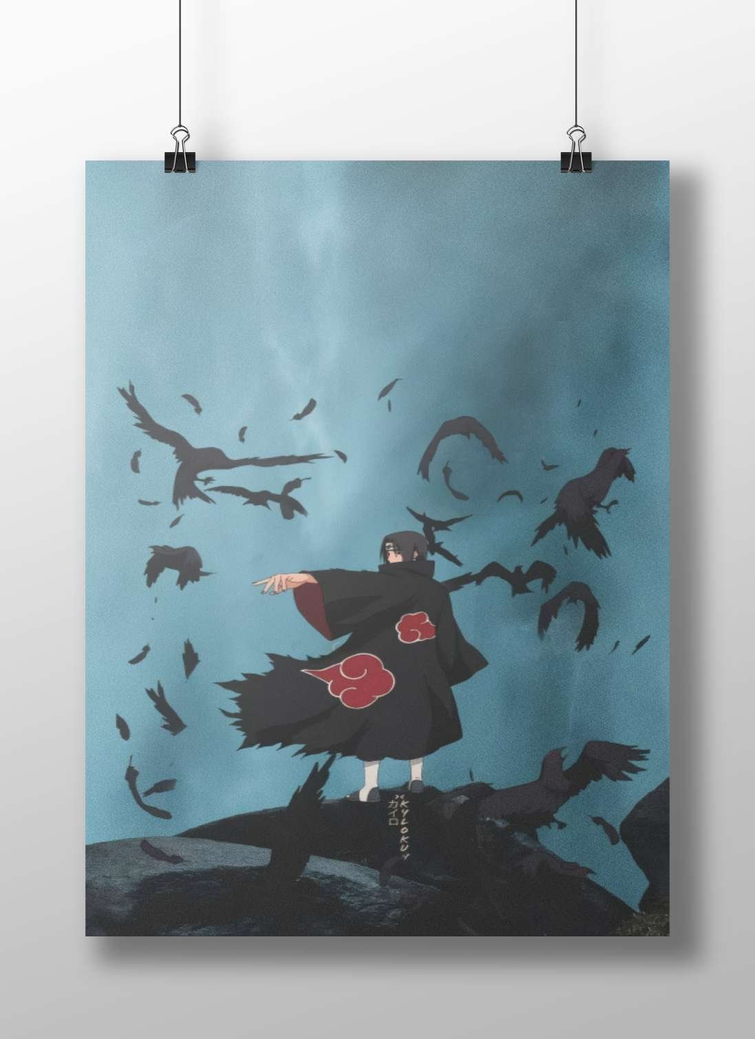 Itachi Uchiha from Naruto franchise Main Subject: Itachi Uchiha from Naruto franchise Matte BoizzBoard rigid print — Anime