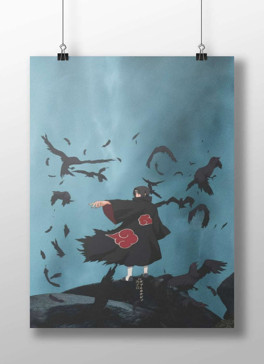 Itachi Uchiha from Naruto franchise Main Subject: Itachi Uchiha from Naruto franchise Matte BoizzBoard rigid print — Anime
