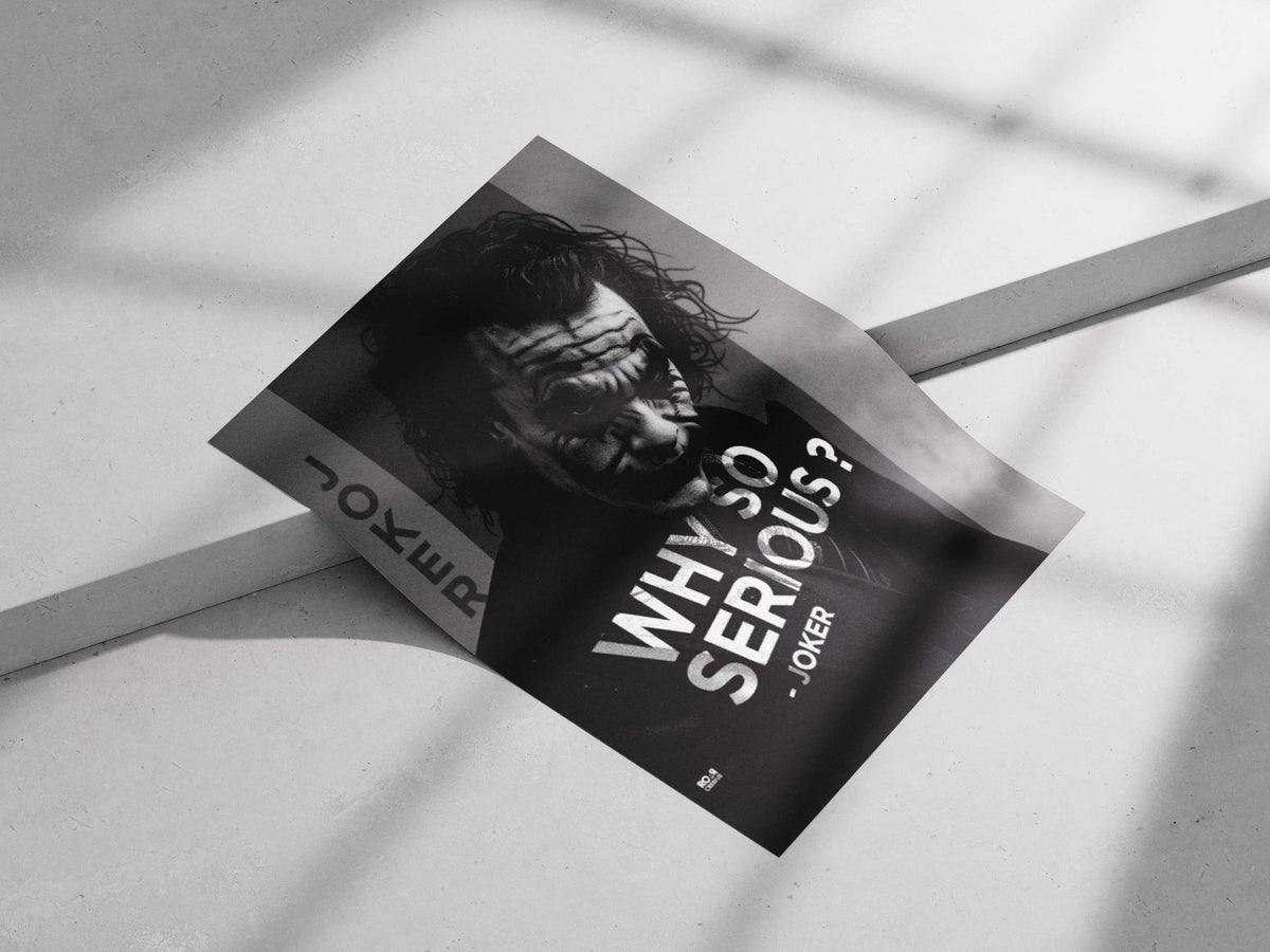 Joker (The Dark Knight, Batman franchise) Main Subject: Joker (The Dark Knight, Batman franchise) Matte poster print —