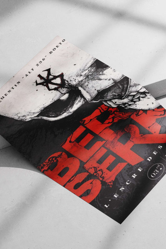 Berserk (the manga series by Kentaro Miura) Main Subject: Berserk (the manga series by Kentaro Miura) Matte poster print —