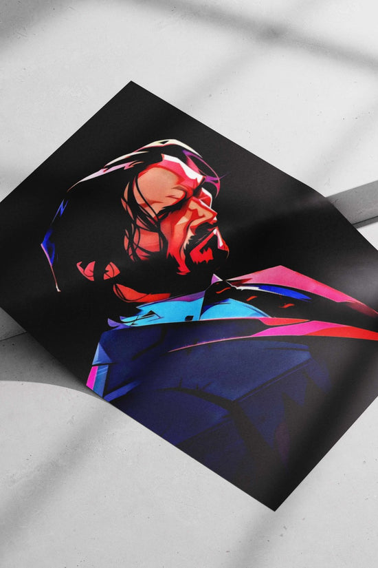 John Wick (from John Wick franchise) Main Subject: John Wick (from John Wick franchise) Matte poster print — Hollywood wall