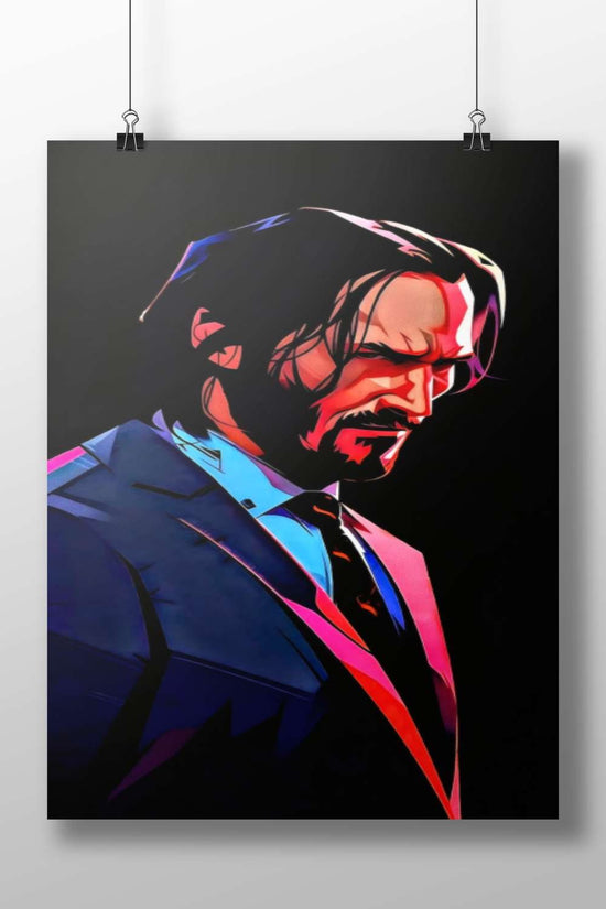 John Wick (from John Wick franchise) Main Subject: John Wick (from John Wick franchise) Matte BoizzBoard rigid print —