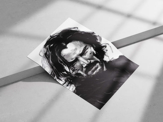 John Wick (from the John Wick franchise) Main Subject: John Wick (from the John Wick franchise) Matte poster print —
