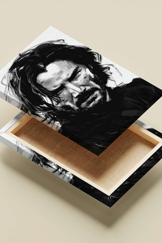 John Wick (from the John Wick franchise) Main Subject: John Wick (from the John Wick franchise) Canvas wall art — Hollywood