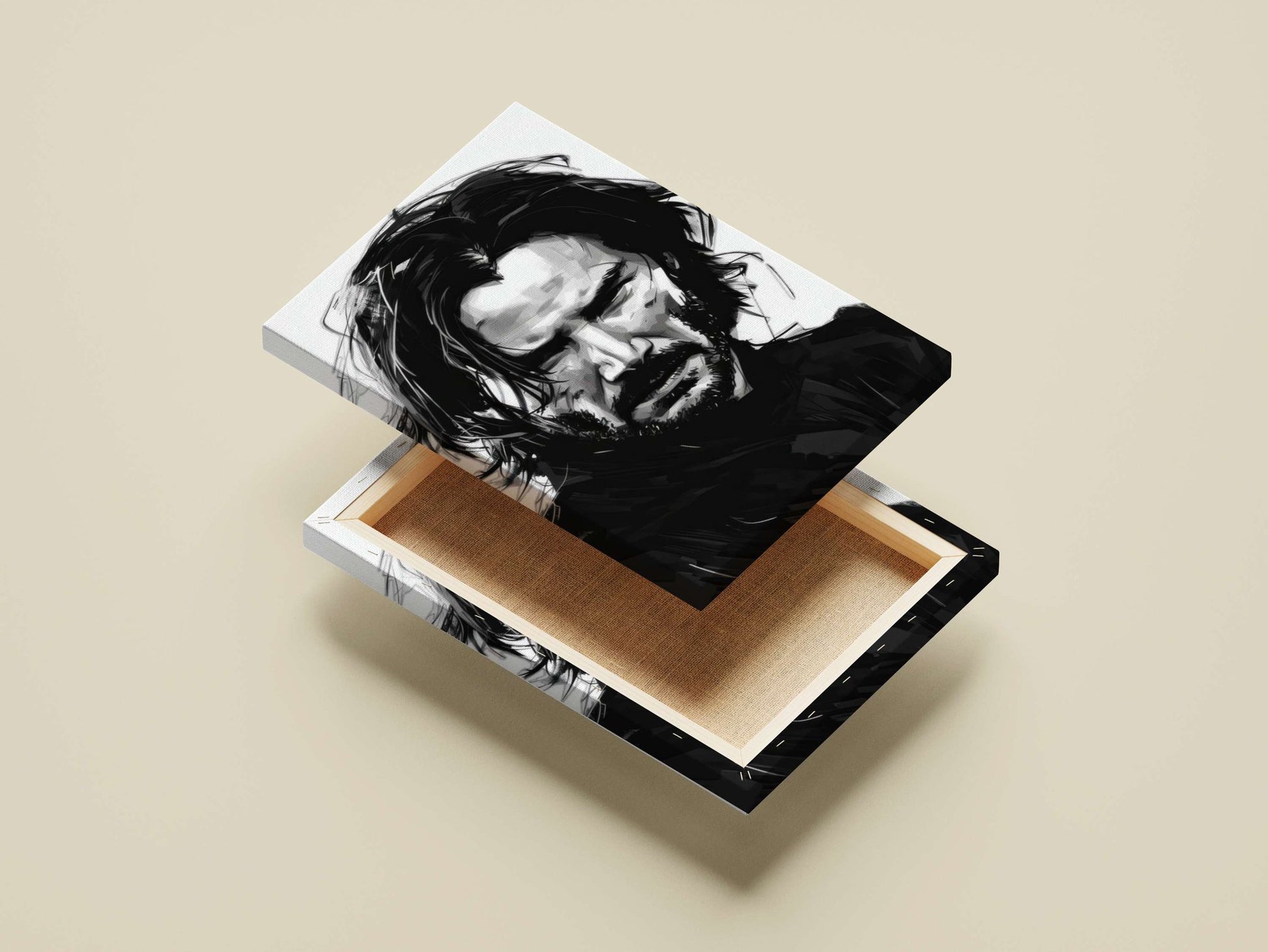 John Wick (from the John Wick franchise) Main Subject: John Wick (from the John Wick franchise) Canvas wall art — Hollywood