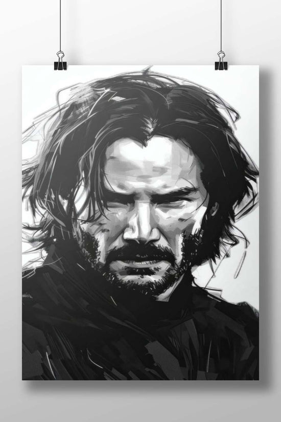 John Wick (from the John Wick franchise) Main Subject: John Wick (from the John Wick franchise) Matte BoizzBoard rigid print