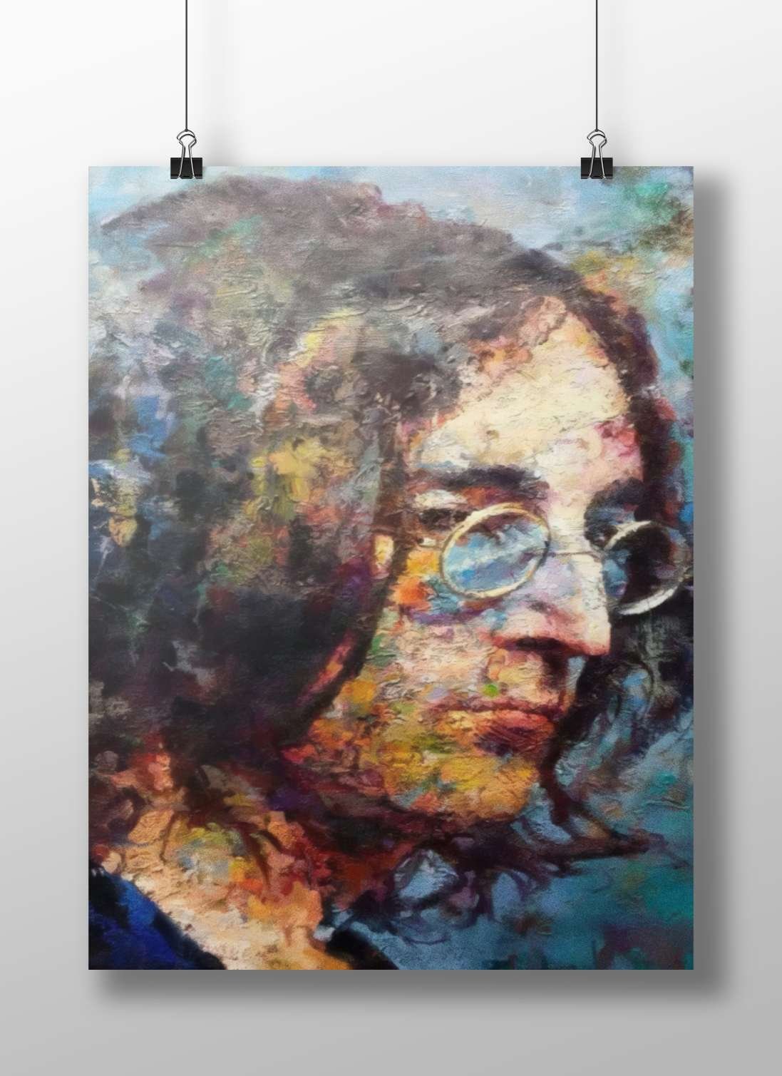 John Lennon Main Subject: John Lennon Matte BoizzBoard rigid print — Bollywood wall art India | PosterBoizz