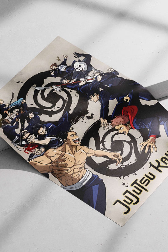 Characters from the Jujutsu Kaisen franchise (e.g., Yuji Itadori, Satoru Gojo) Main Subject: Characters from the Jujutsu