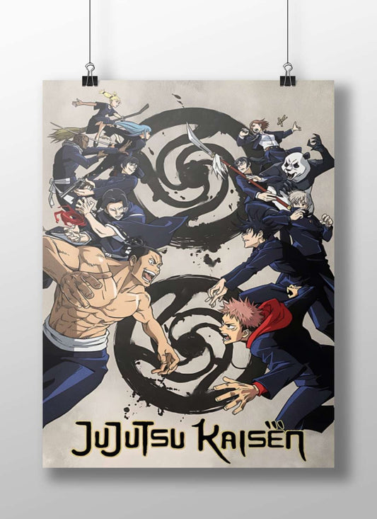 Characters from the Jujutsu Kaisen franchise (e.g., Yuji Itadori, Satoru Gojo) Main Subject: Characters from the Jujutsu