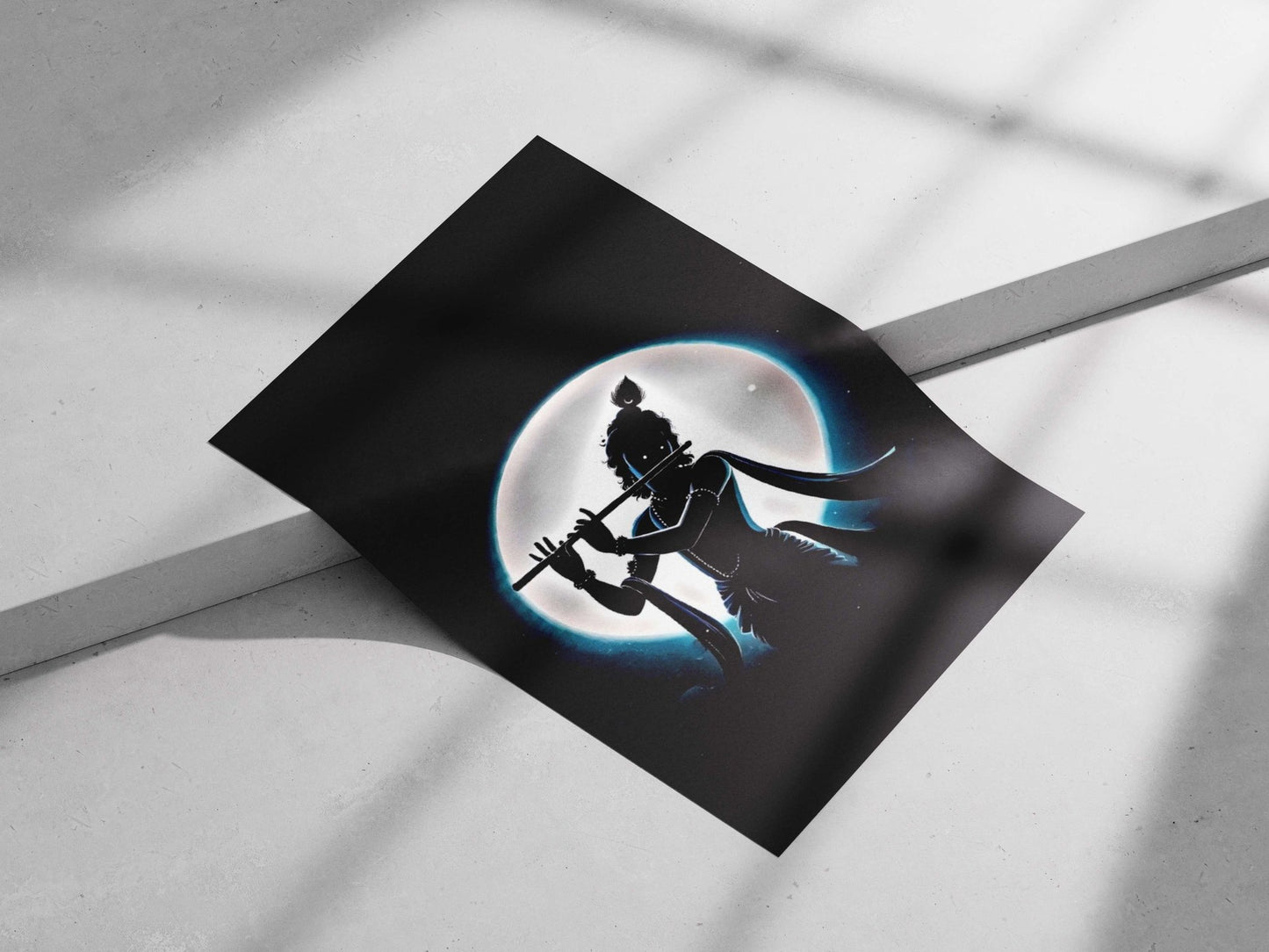 Lord Krishna (Hindu deity) Main Subject: Lord Krishna (Hindu deity) Matte poster print — Sanatan wall art India | PosterBoizz