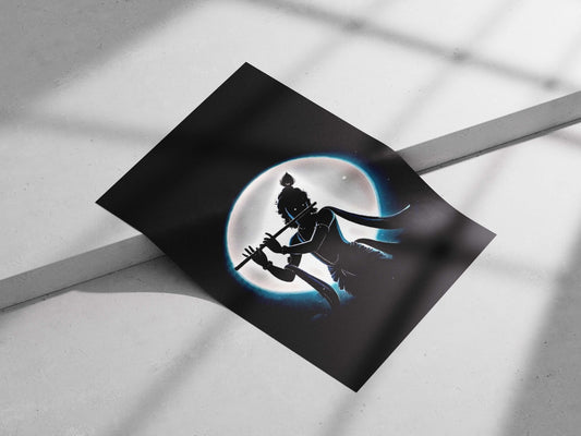 Lord Krishna (Hindu deity) Main Subject: Lord Krishna (Hindu deity) Matte poster print — Sanatan wall art India | PosterBoizz