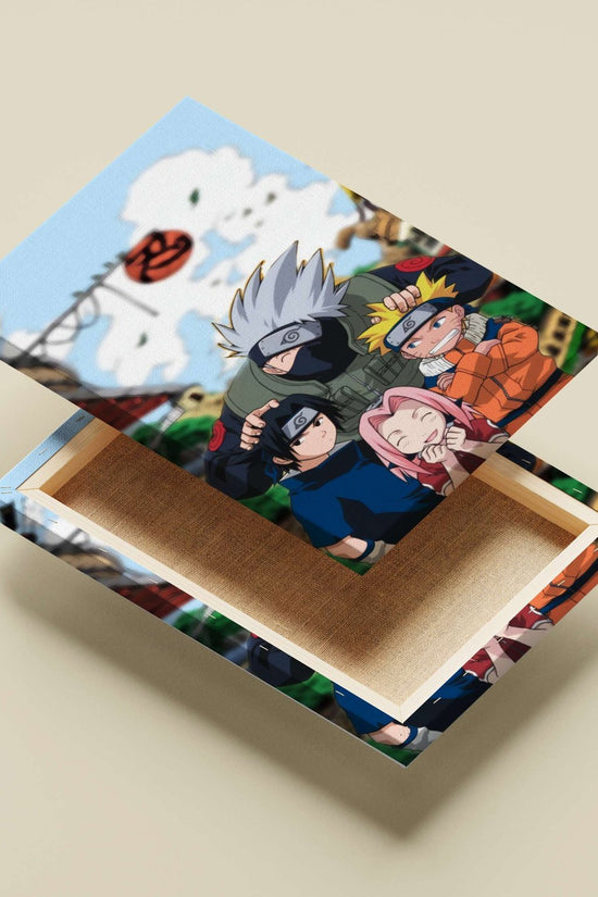 Kakashi Hatake, Sasuke Uchiha, Sakura Haruno, and Naruto Uzumaki from the Naruto franchise Main Subject: Kakashi Hatake,