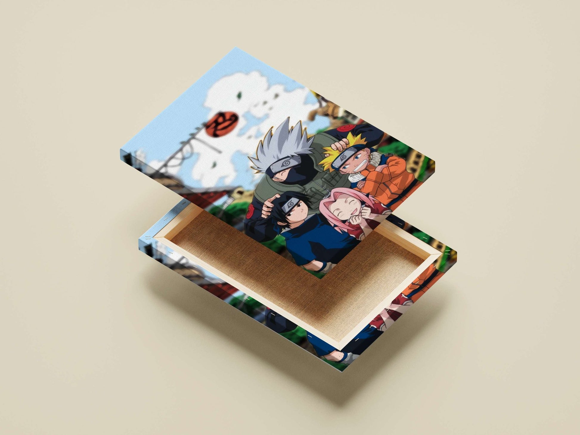 Kakashi Hatake, Sasuke Uchiha, Sakura Haruno, and Naruto Uzumaki from the Naruto franchise Main Subject: Kakashi Hatake,