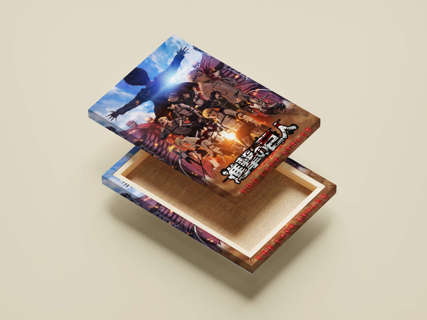 Attack on Titan (Shingeki no Kyojin) Main Subject: Attack on Titan (Shingeki no Kyojin) Canvas wall art — Anime wall art