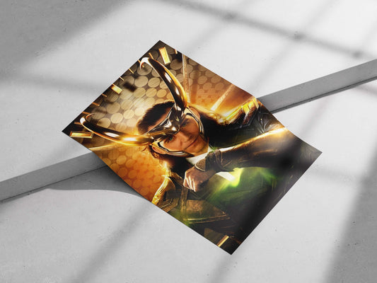 Loki (Marvel Cinematic Universe) Main Subject: Loki (Marvel Cinematic Universe) Matte poster print — Superhero wall art