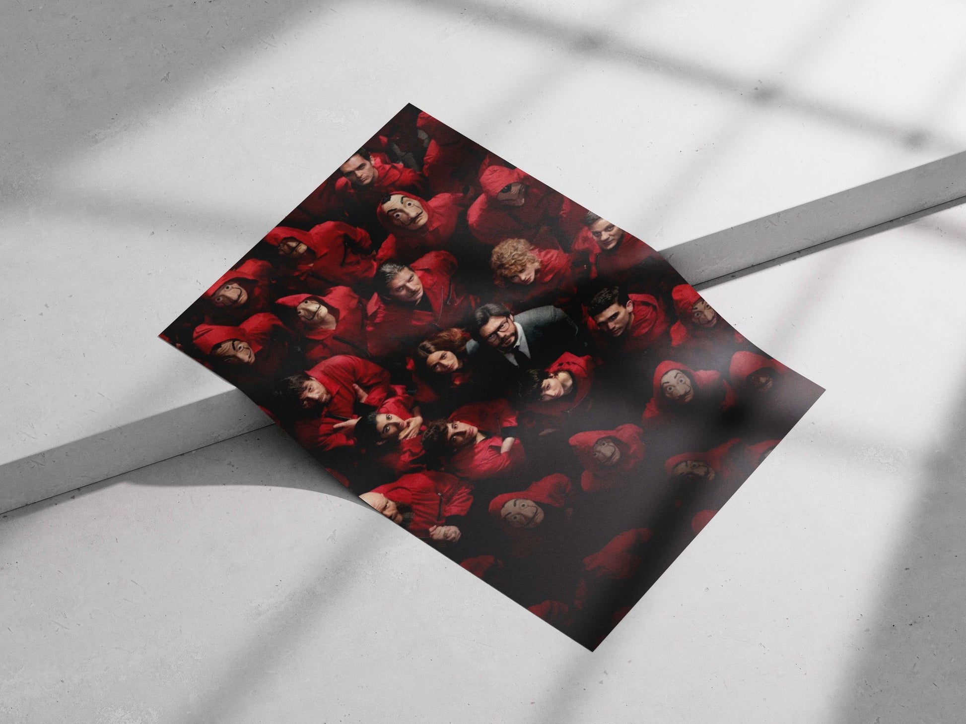 The characters from the Spanish television series "Money Heist" (La Casa de Papel). Main Subject: The characters from the