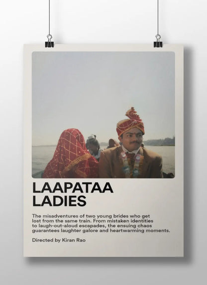 Laapataa Ladies Poster – Minimal Bollywood Comedy Movie Wall Art | Kiran Rao Film Aesthetic Print