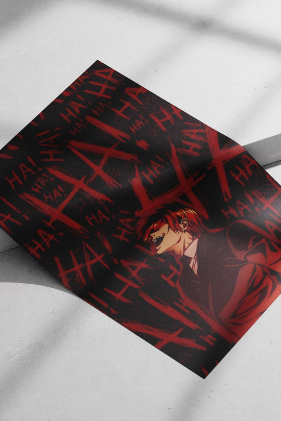 Kanji from Baccano! (Japanese anime series) Main Subject: Kanji from Baccano! (Japanese anime series) Matte poster print —