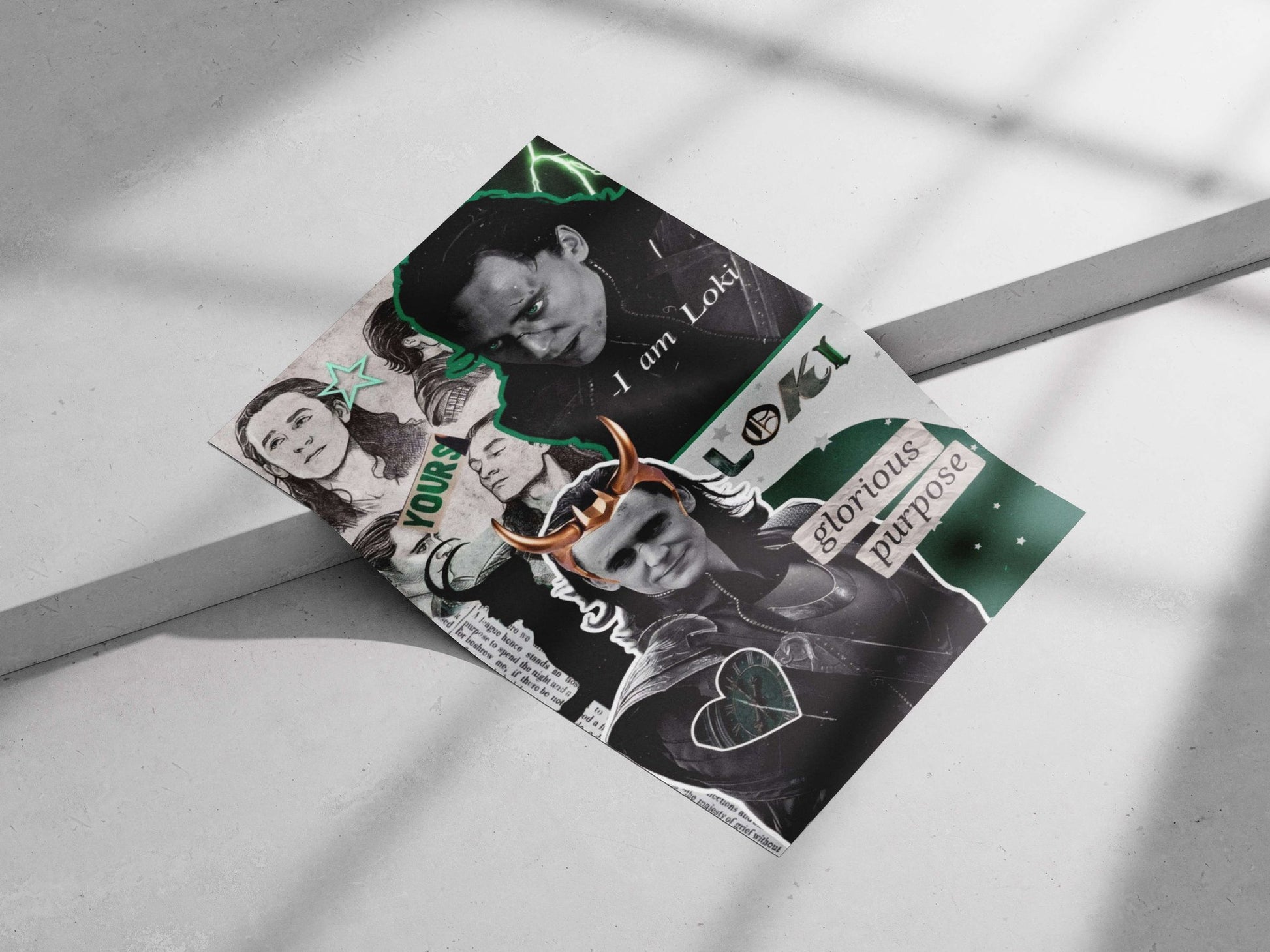 Loki (Marvel Cinematic Universe) Main Subject: Loki (Marvel Cinematic Universe) Matte poster print — Superhero wall art