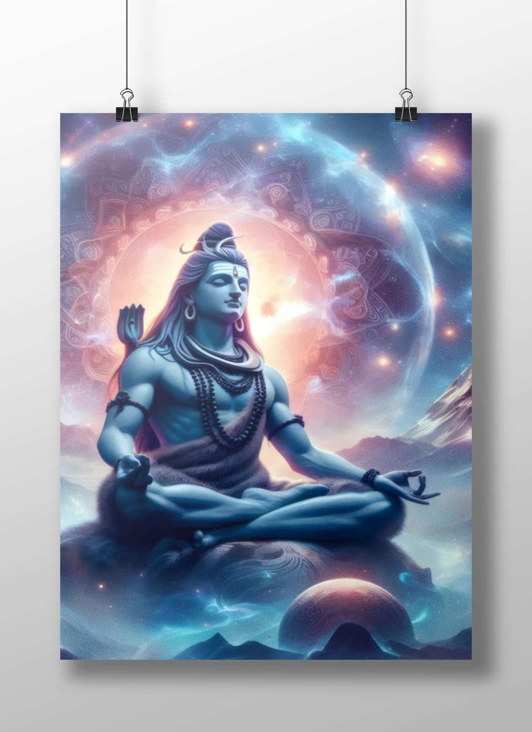 Lord Shiva (Hindu deity) Main Subject: Lord Shiva (Hindu deity) Matte BoizzBoard rigid print — Sanatan wall art India |